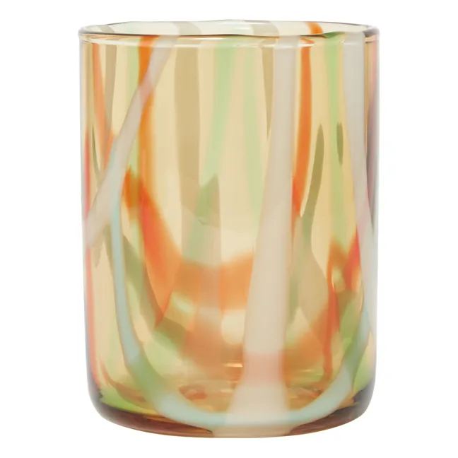 Glas mit Tie & Dye-Effekt | Orange