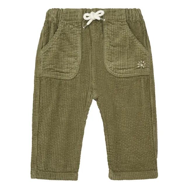 Pantalones de pana para bebé | Verde Kaki