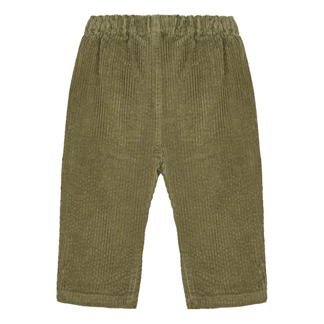 Pantaloni in Velluto a Coste Neonati | Verde militare