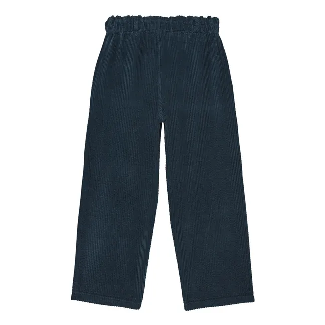 Corduroy trousers with pockets | Midnight blue