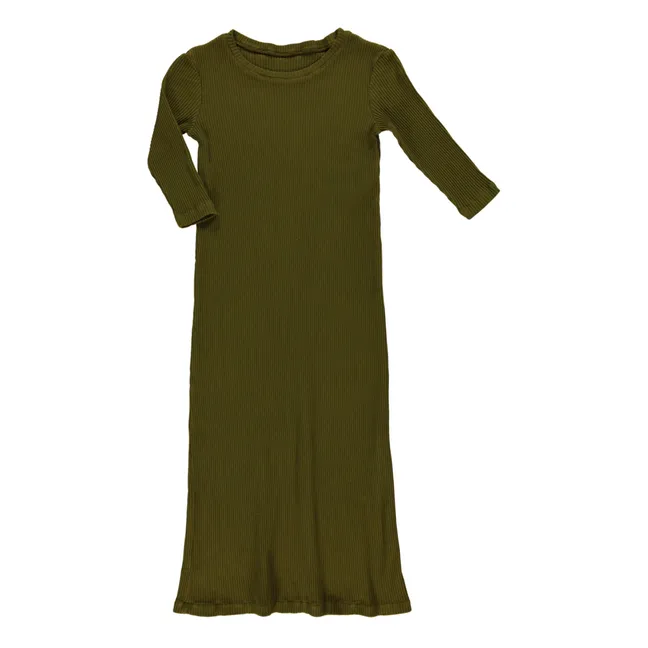 Orchideen-Rippenkleid - Adult Collection  | Khaki