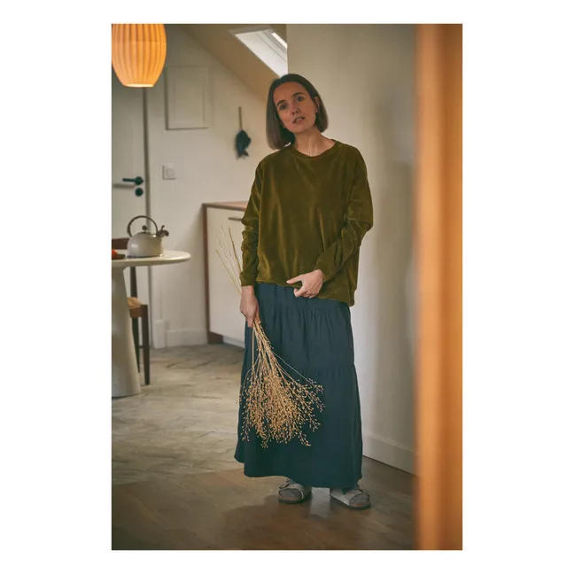 Acentra Velvet Sweatshirt - Adult Collection  | Khaki