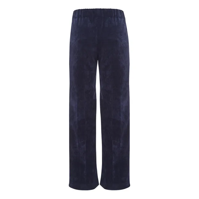 Pantalon Gypsy Velours Côtelé | Bleu marine