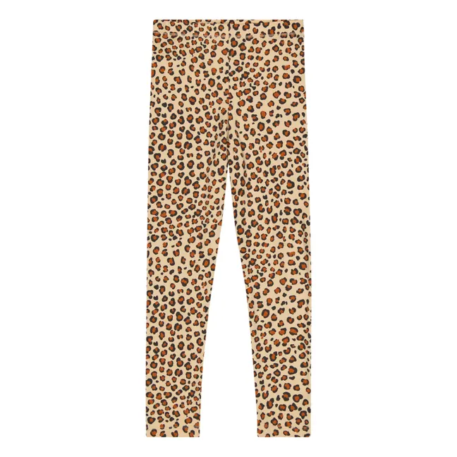 Legging de leopardo de algodón orgánico Ondine | Beige