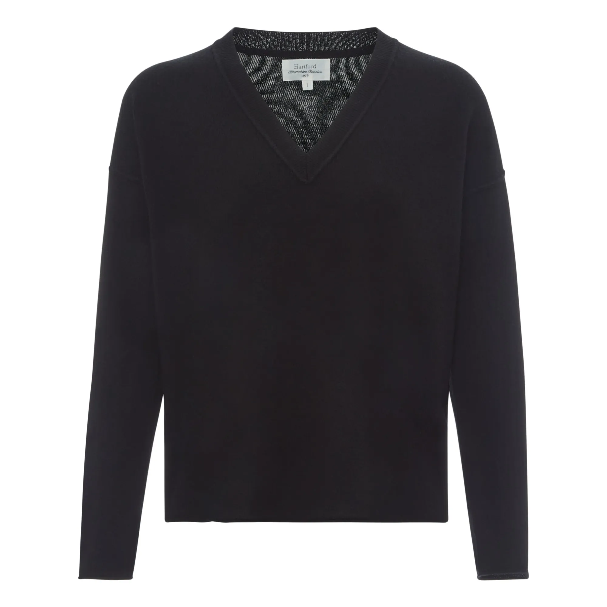 Hartford Black Miane Wool Jumper