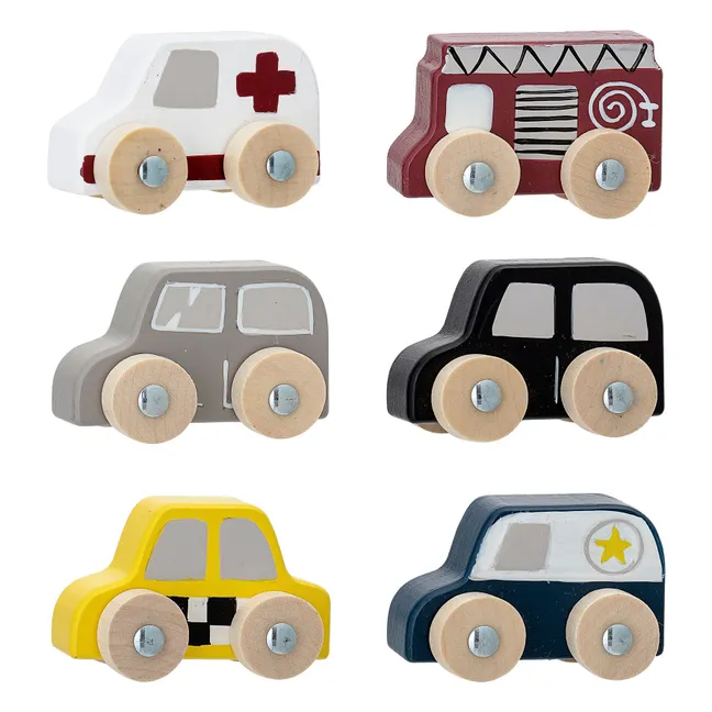 Avin-Autos aus Holz - 6er-Set