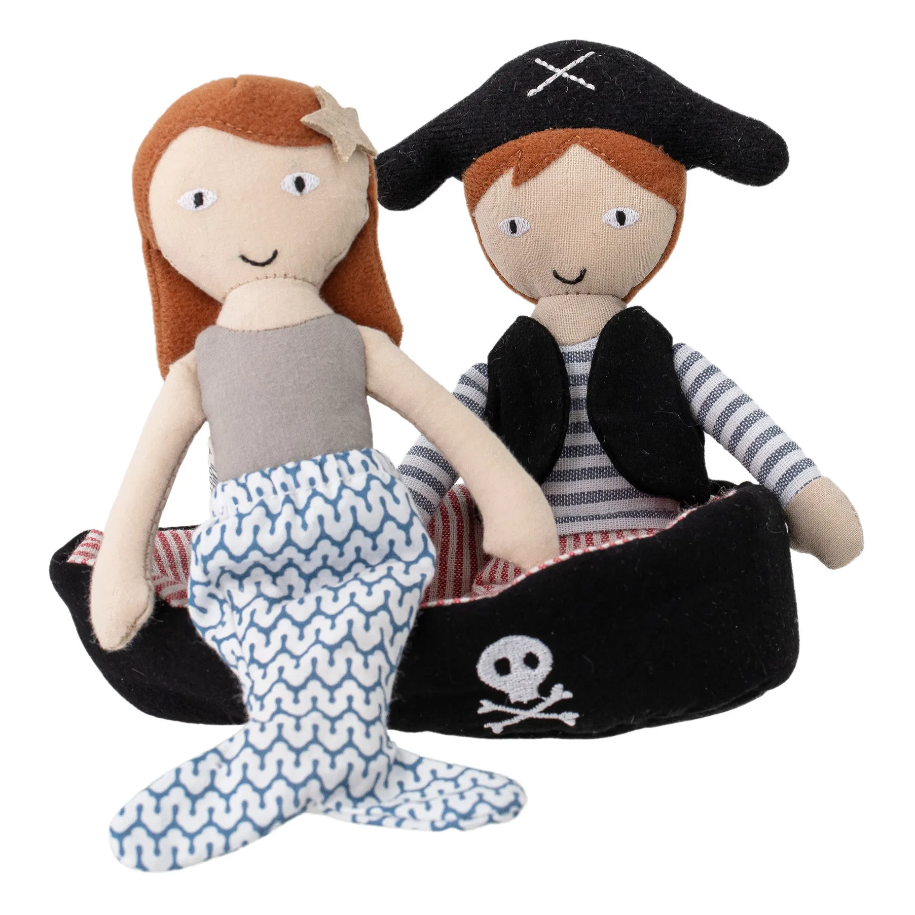 Bloomingville Mini Multicoloured Kate And Jonah Cotton Dolls