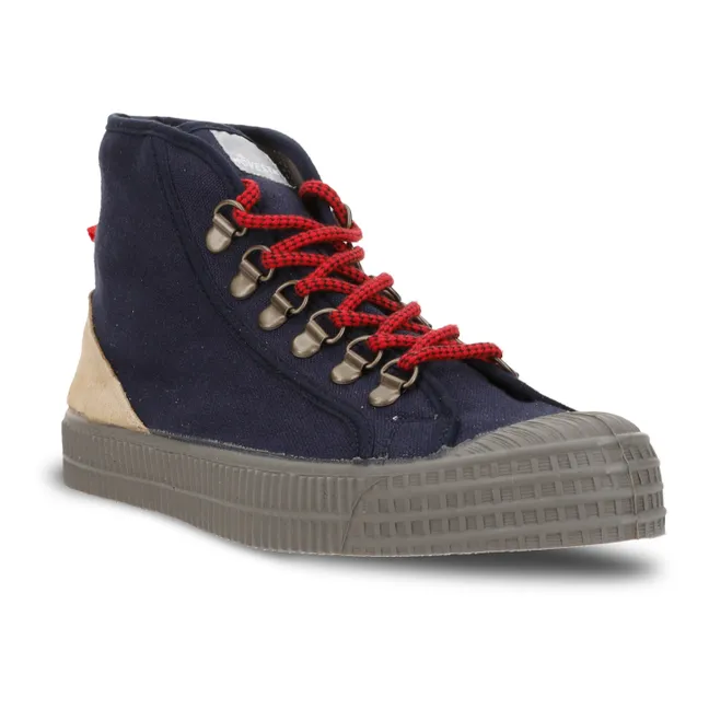 Star Hiker Lace-Up Sneakers | Navy blue