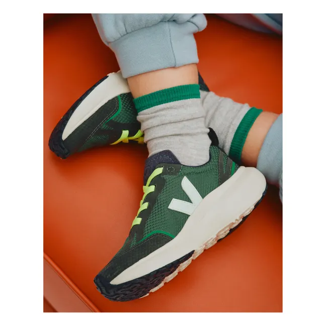 Canary Elastic Lace-Up Sneakers | Green