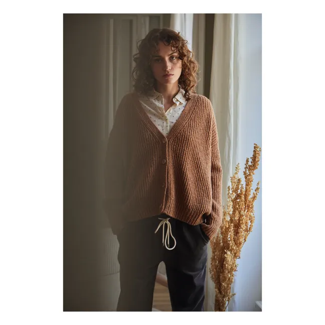 Cárdigan de lana Yuzzle - Colección Mujer  | Caramelo