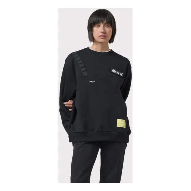 Crewneck Shadow V2 Bio-Baumwolle | Schwarz