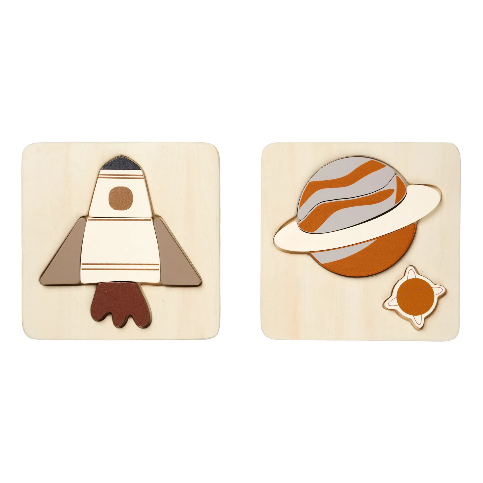 Fabelab - Puzzle navette spatiale et planète - Set de 2 (Fabelab) - Couverture