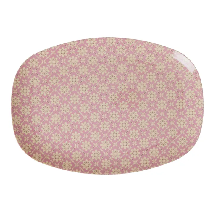 Assiette rectangulaire Graphic flower en melanine- Image produit n°0