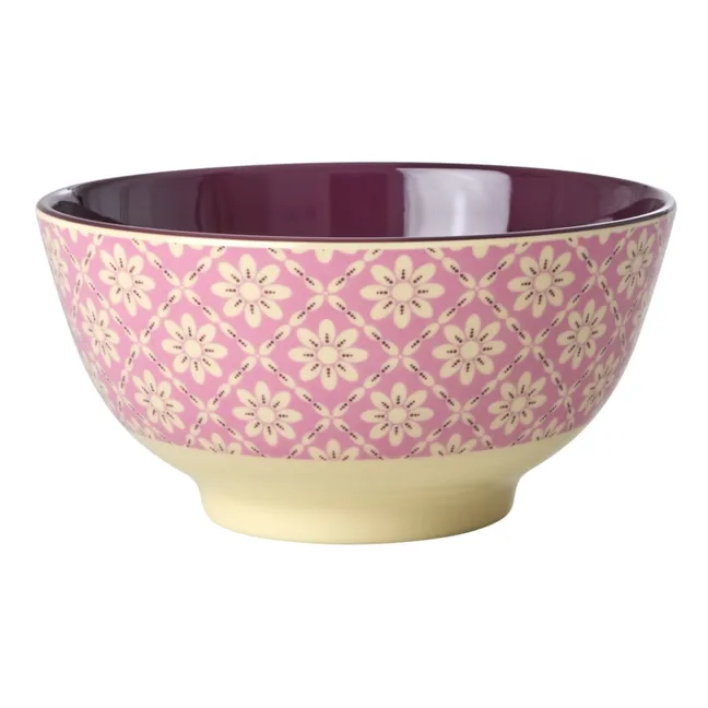 Graphic flower bowl in melamine