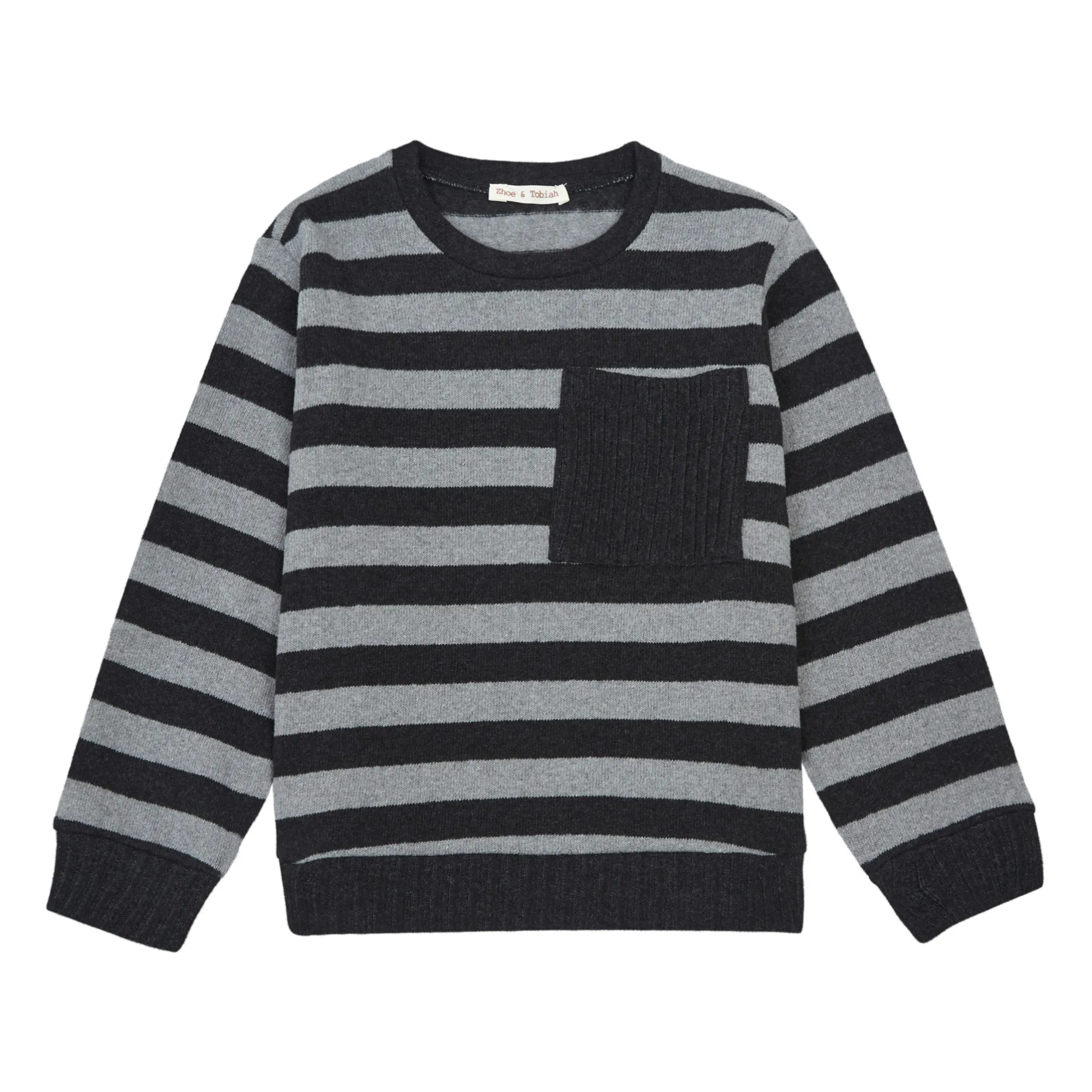 Zhoe & Tobiah Grey Striped Jumper