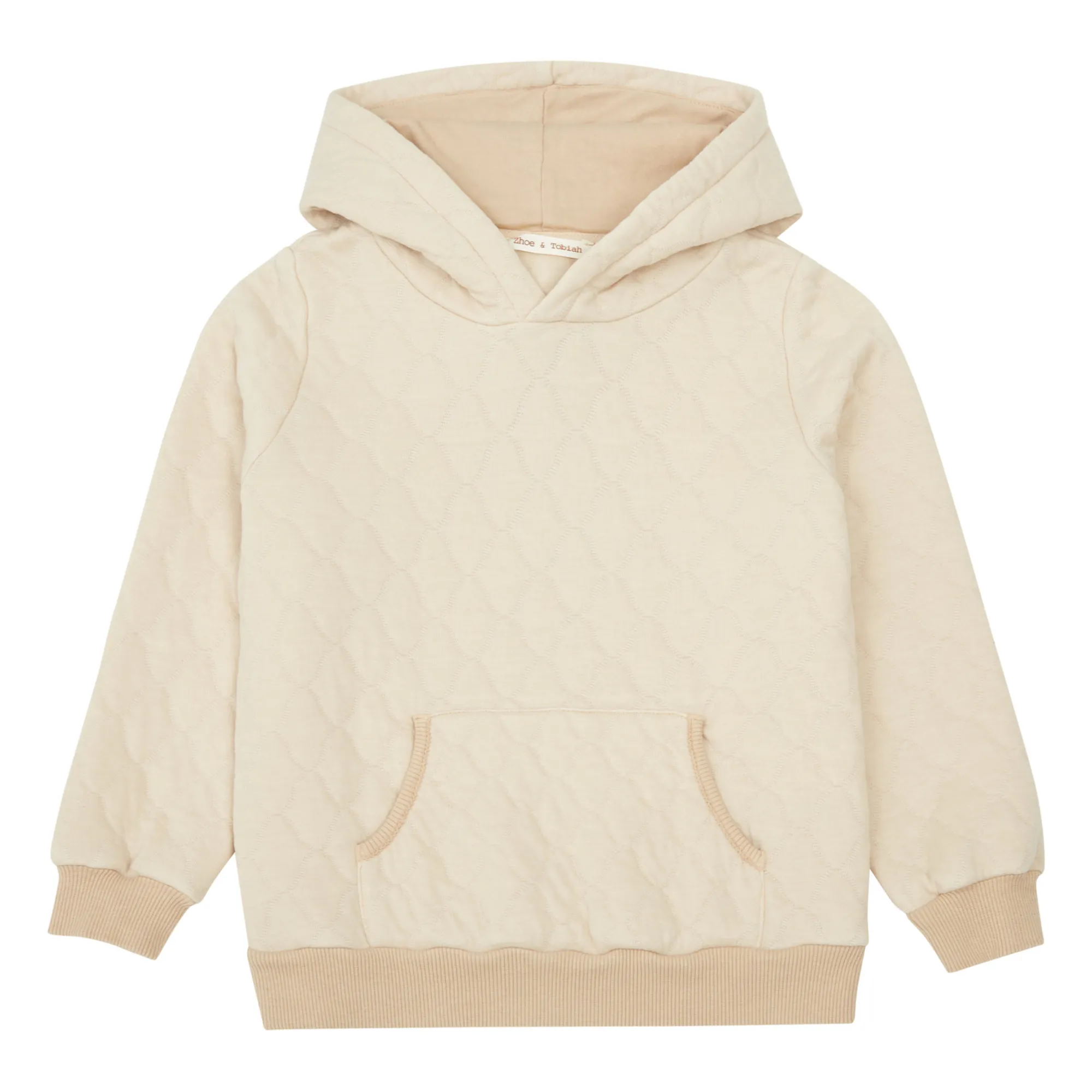 Zhoe & Tobiah Ecru Quilted Hoodie