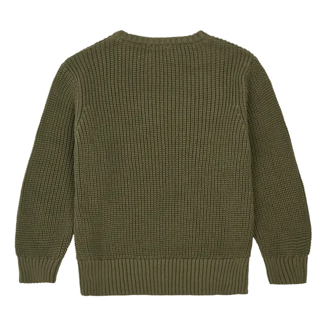 Maglione in Cotone Organico | Verde militare