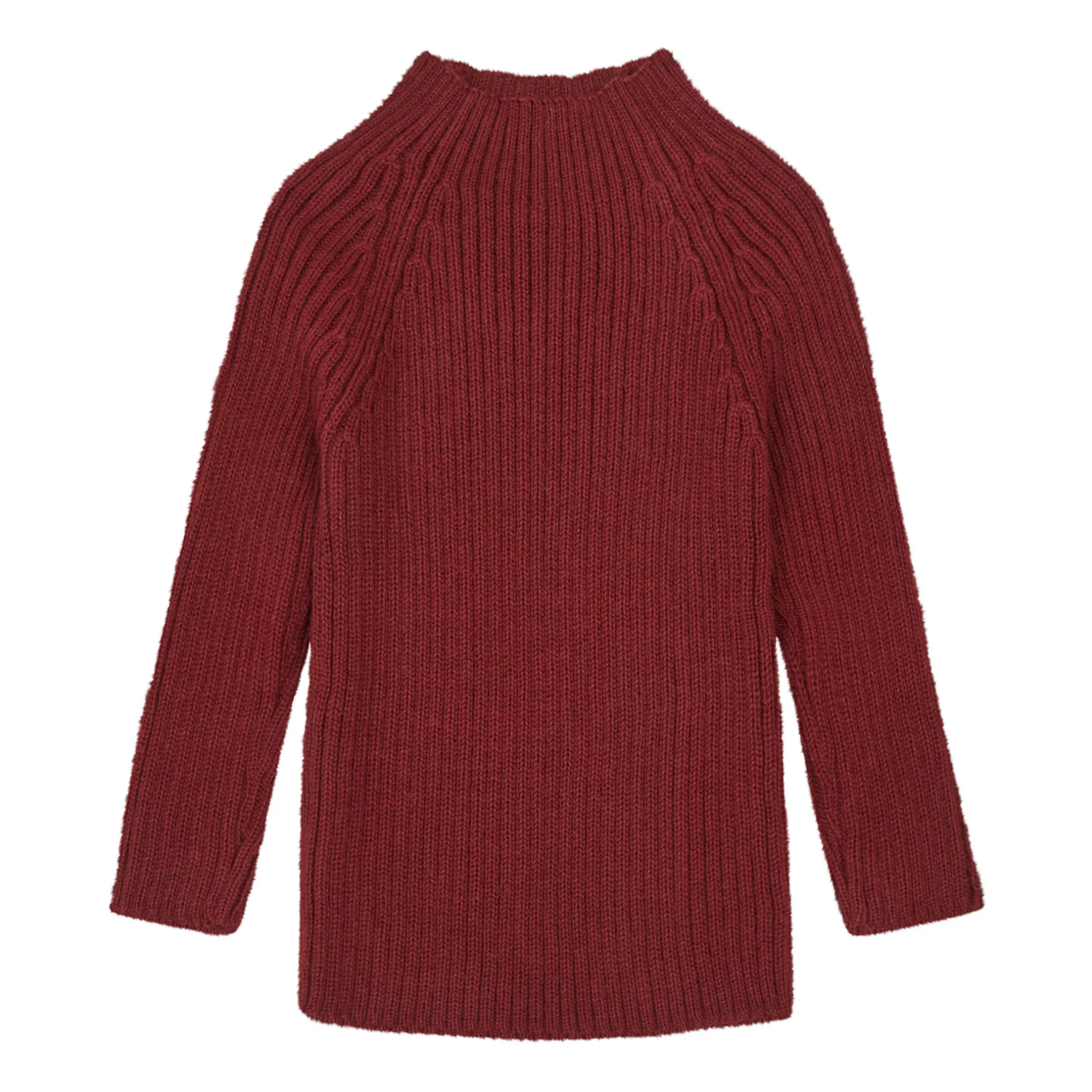 The Simple Folk Burgundy Baby Alpaca Ribbed Sweater