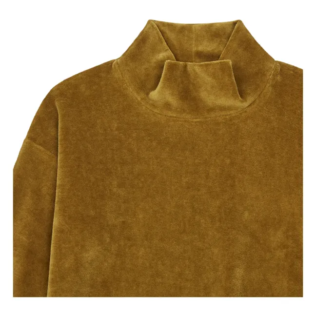 Jersey de terciopelo y algodón orgánico | Bronce