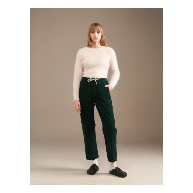 Pantalon Pizzy Velours Côtelé - Collection Femme | Vert foncé