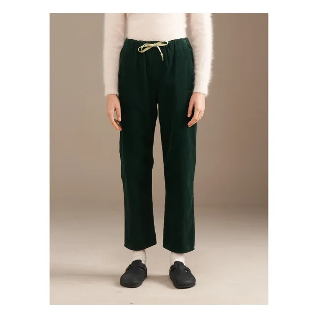 Pantalon Pizzy Velours Côtelé - Collection Femme | Vert foncé