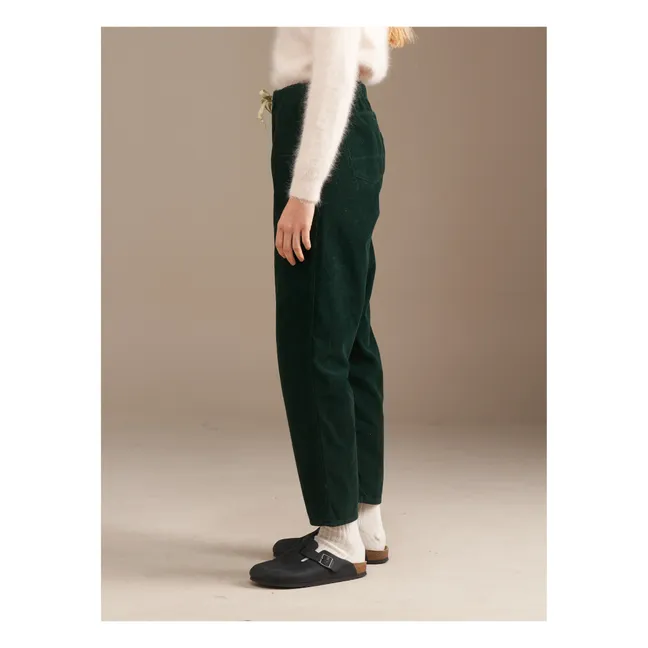 Pantalon Pizzy Velours Côtelé - Collection Femme | Vert foncé
