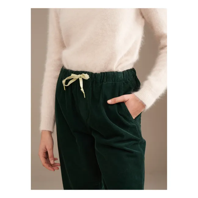 Pantalon Pizzy Velours Côtelé - Collection Femme | Vert foncé
