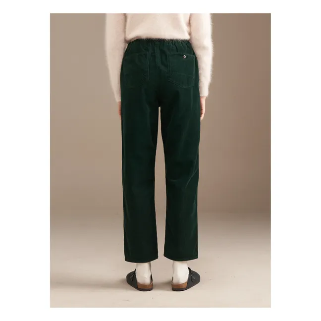 Pantalon Pizzy Velours Côtelé - Collection Femme | Vert foncé