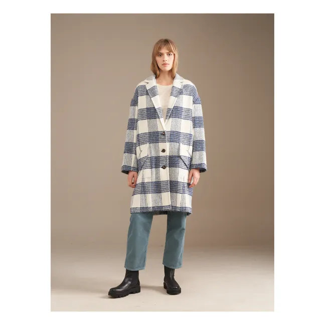Abrigo de lana Claire Carreaux - Colección Mujer | Azul