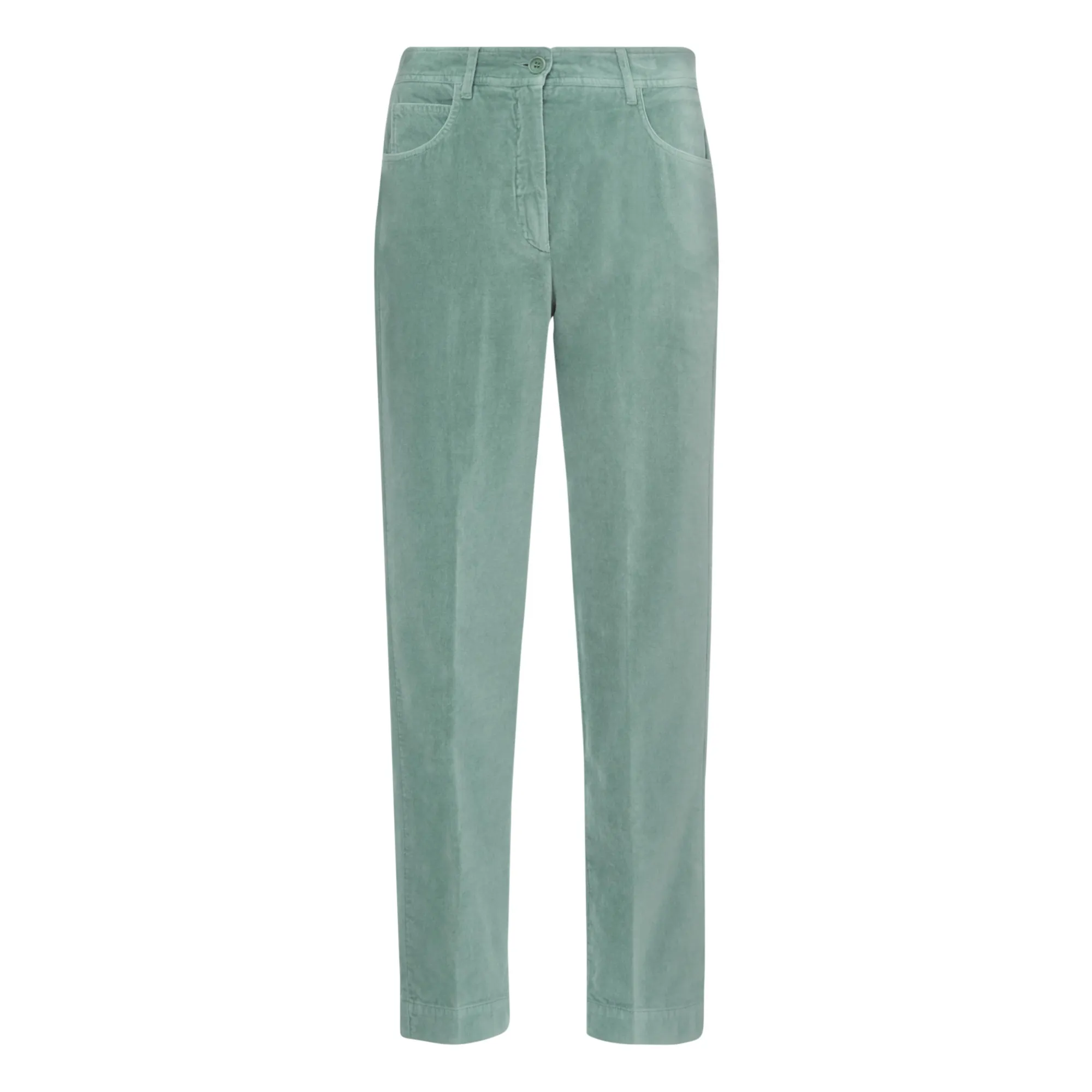 Hartford Jade Green Pepite Velours Trousers