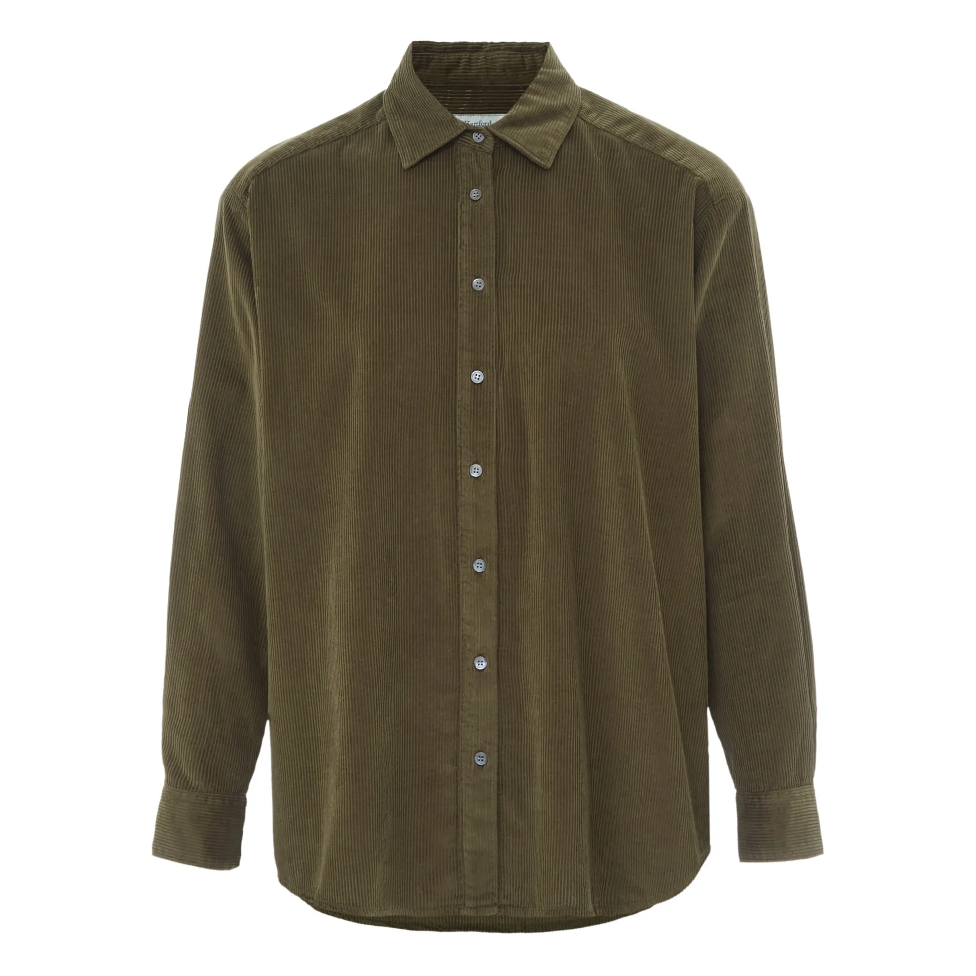 Hartford Khaki Corduroy Cinema Shirt