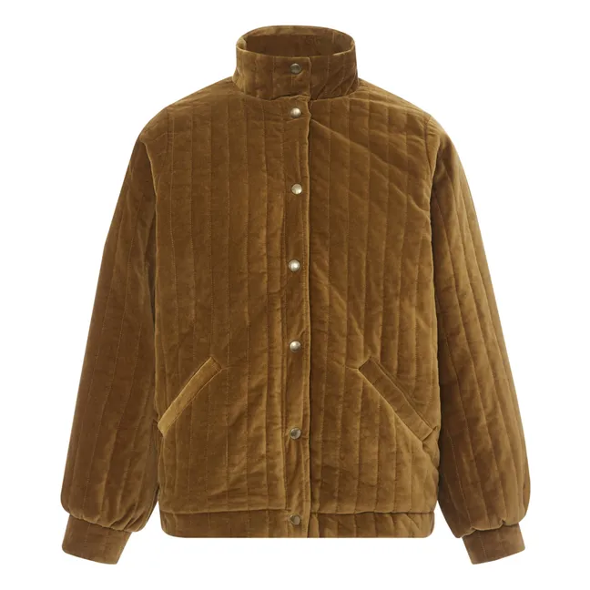 Veste Fourrée Coton Velours Matelassé Rita - Collection Femme  | Bronze