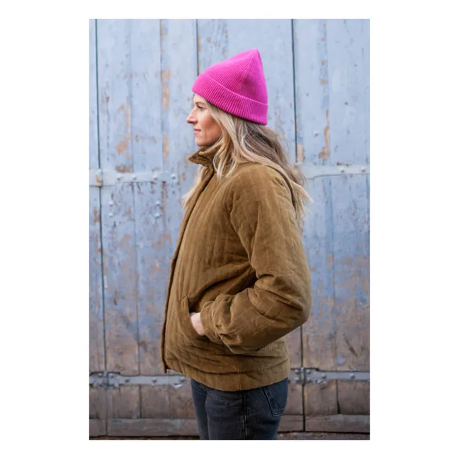 Veste Fourrée Coton Velours Matelassé Rita - Collection Femme  | Bronze