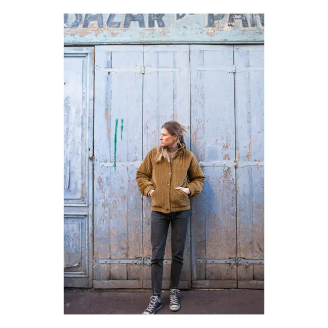 Veste Fourrée Coton Velours Matelassé Rita - Collection Femme  | Bronze