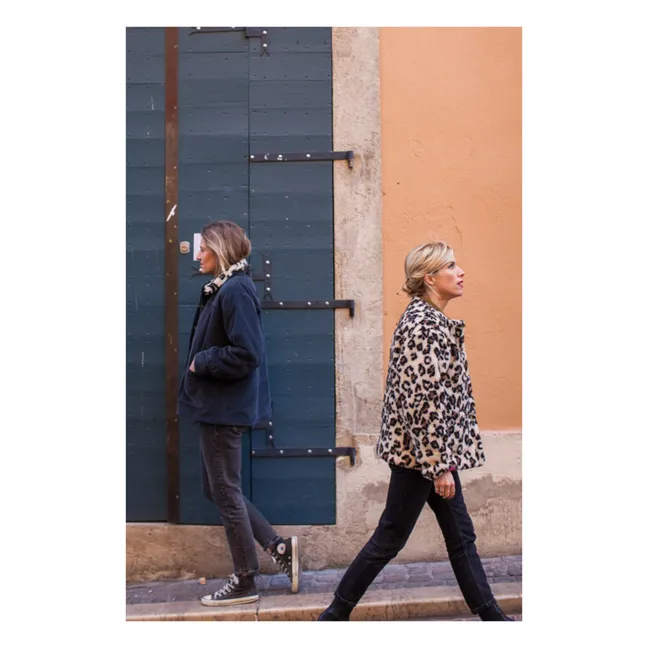 Chaqueta reversible de pana de algodón marrón - Colección Mujer  | Azul