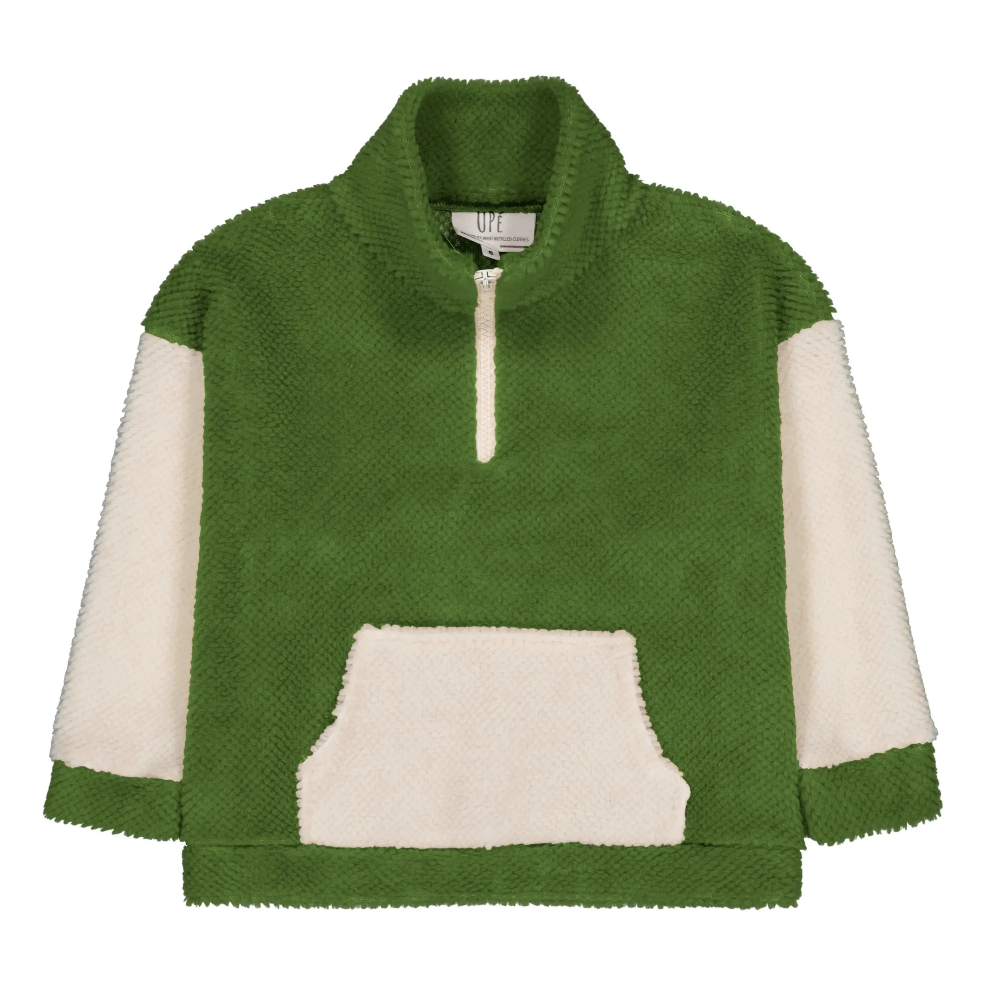 Upé Green Bear Fur Jacket In Recycled Material
