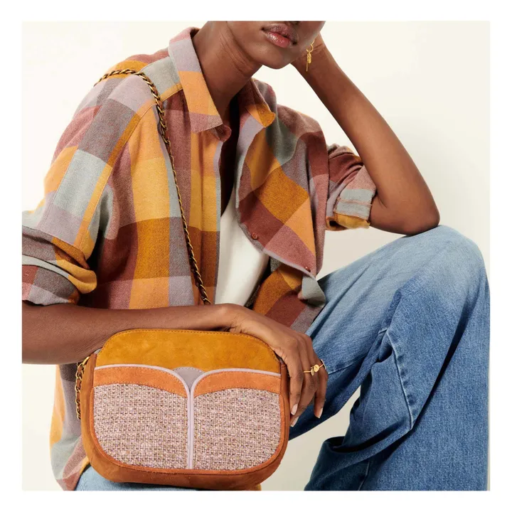 Sessùn Tasche Divine Wildleder und Textil Violett Smallable