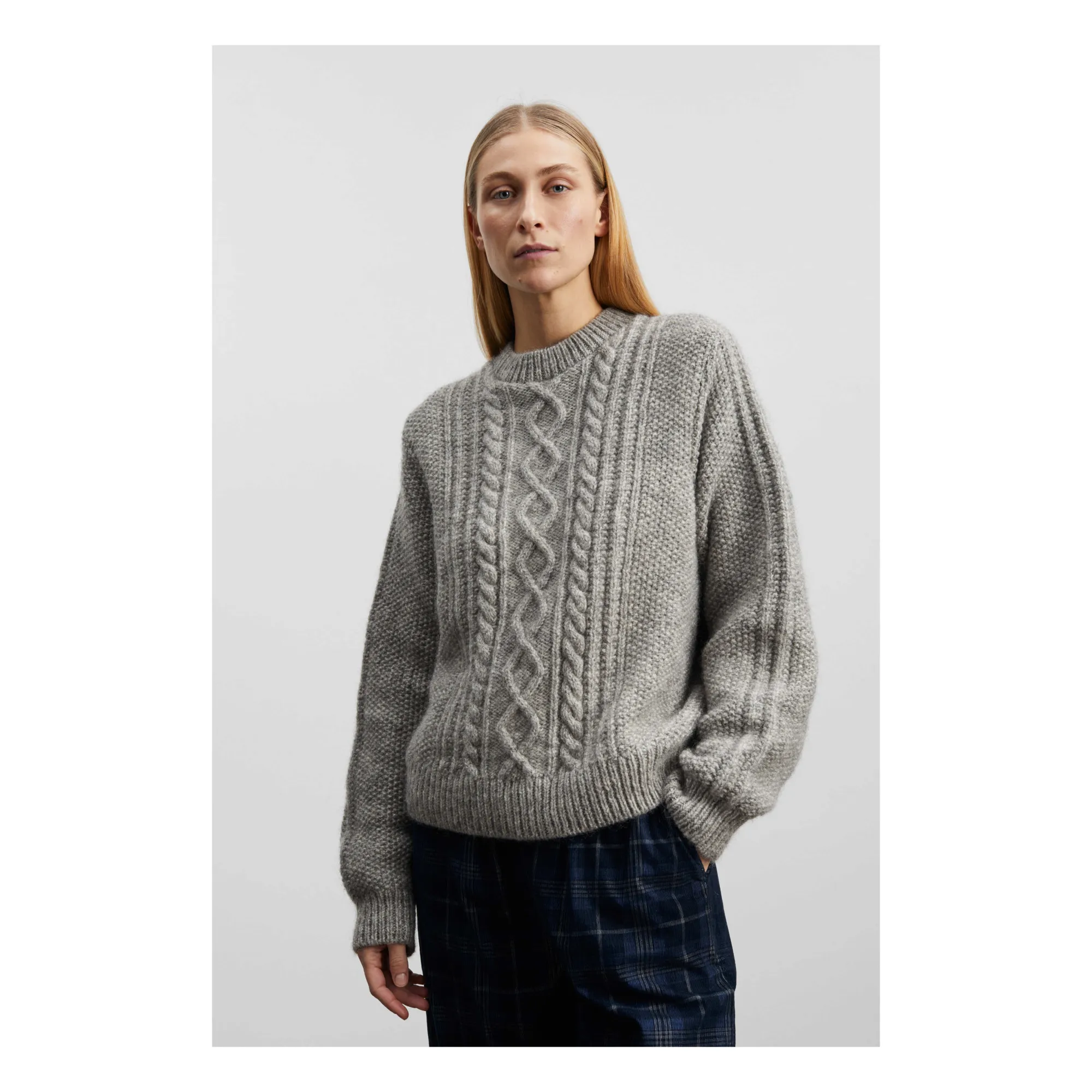 Pull Tilia Laine | Gris clair- Image produit n°1