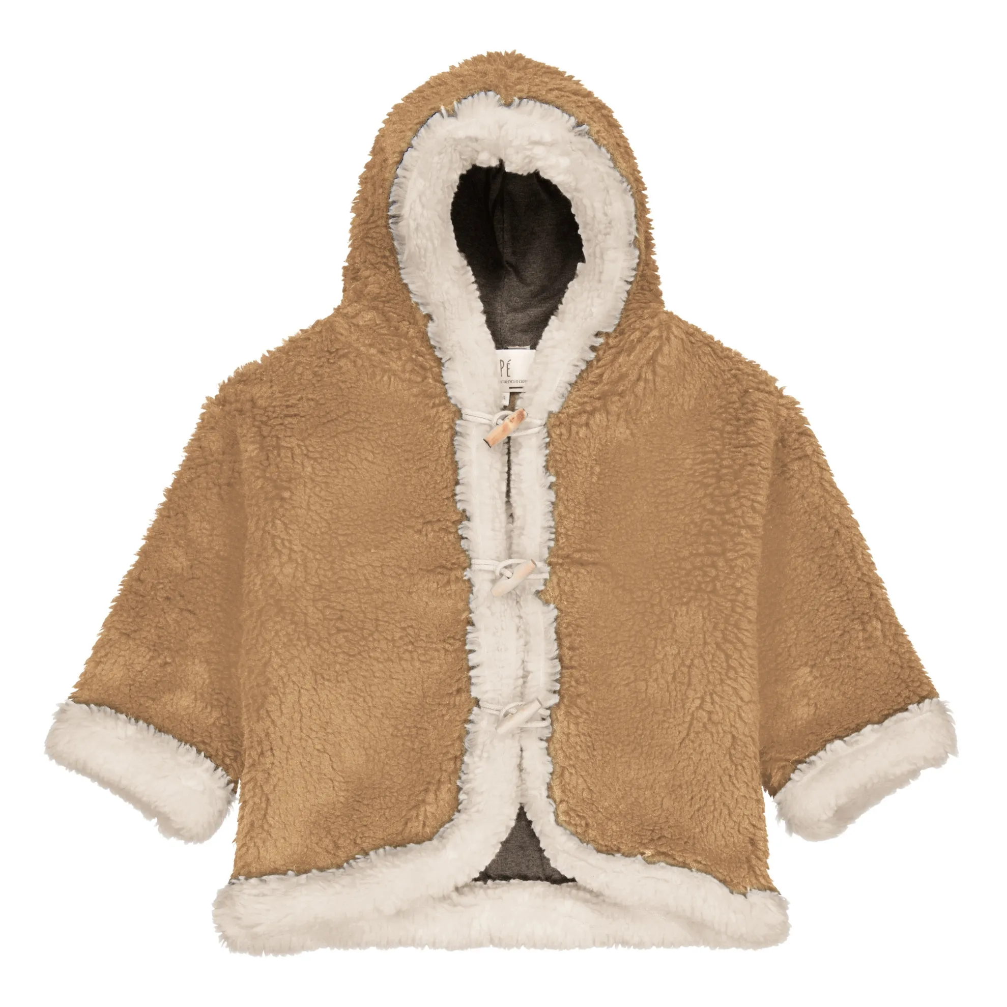 Upé Camel Teddy Fur Coat Recycled Material