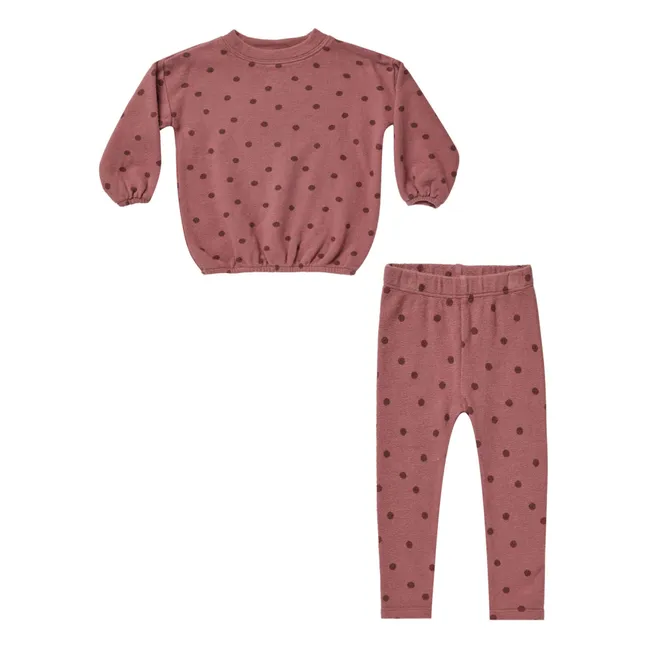 T-Shirt + Polka Dot Legging | Pink