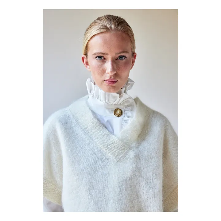Maglione senza maniche Milo | Bianco- Immagine del prodotto n°2