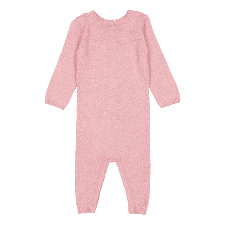Alex Wool Lurex Jumpsuit | Pink- Product image n°0