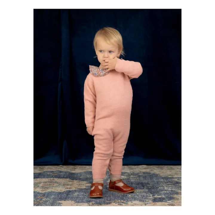 Alex Wool Lurex Jumpsuit | Pink- Product image n°1