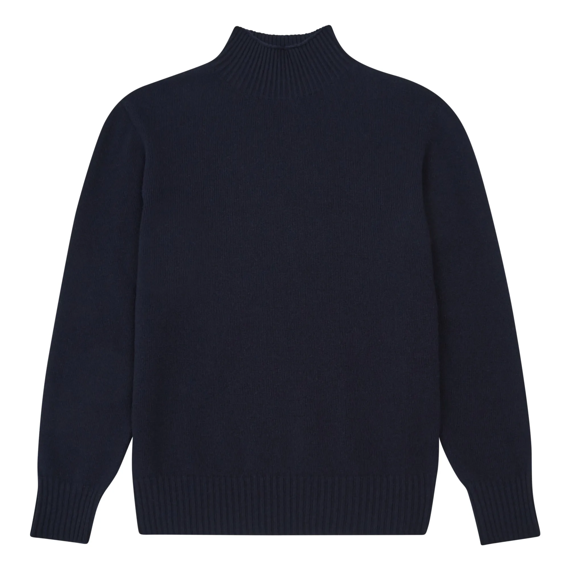 Nn.07 Navy Blue Clark 6624 Wool Turtleneck Jumper