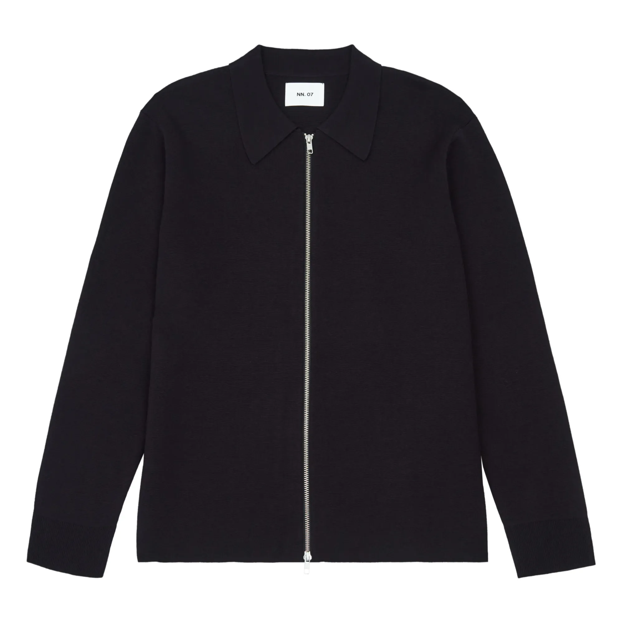 Nn.07 Navy Blue Harald 6530 Wool Zip Cardigan