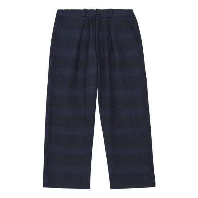 Arthur Checked Trousers | Blue