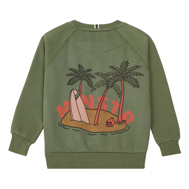 Lost Island Crew sweatshirt | Olive green