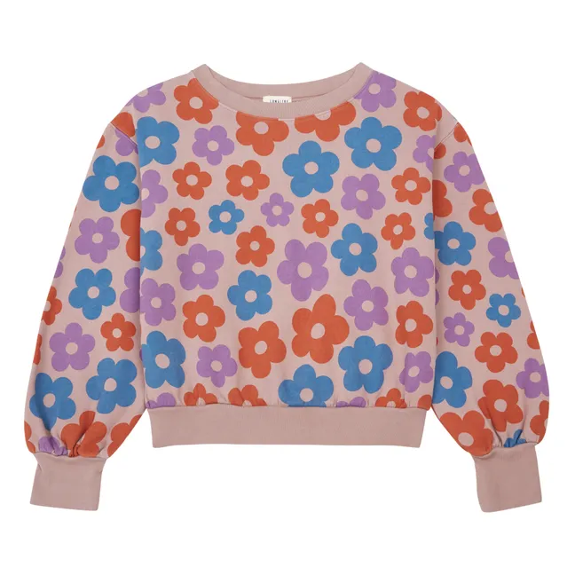 Sweat Fleurs Coton Bio | Rose