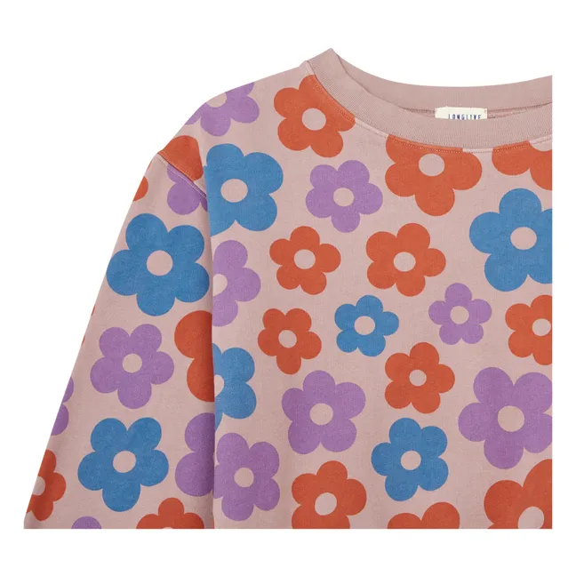 Sweat Fleurs Coton Bio | Rose