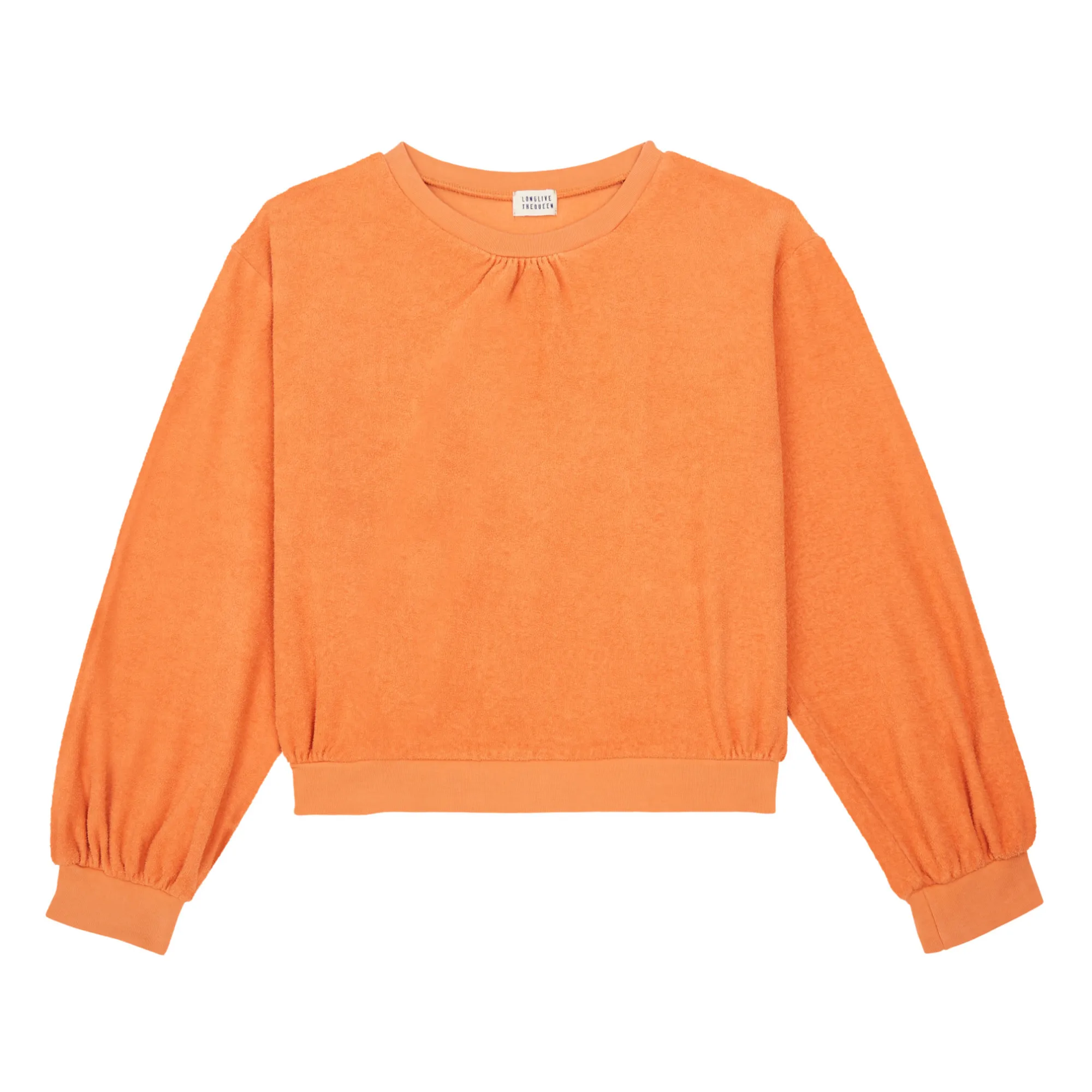 Longlivethequeen Orange Organic Cotton Terry Sweatshirt